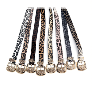 Cintura Zara in Tessuto con Stampa Leopardata, Fibbia in Lega da 3 Cm, Accessorio Moda Vintage per Donna - Product Image 1