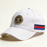 Casquette de baseball personnalisée OEM à 6 panneaux, 100 % coton sergé, logo brodé 3D, style urbain, réglable, sportive, faible MOQ, directement de l'usine