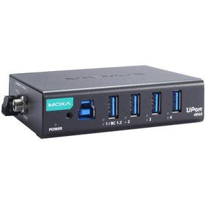 Moxa UPort 404A-T Hub USB Industrial Tipo A 3.0 de 4 Puertos con Entrada de Alimentación para Uso Industrial - Product Image 1