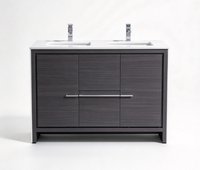 Meuble-lavabo autoportant en contreplaqué classique Hangzhou Dicheng avec vasque en céramique LED, construction en MDF étanche pour hôtel