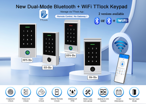 방수 TTLOCK APP 블루투스 BLE + 와이파이 생체 인식 지문 암호 RFID 13.56MHz IC 카드 리더 도어 액세스 제어 시스템 - Product Image 2