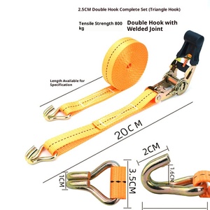 Sangles <span class=keywords><strong>d</strong></span>'<span class=keywords><strong>arrimage</strong></span> à cliquet robustes de <span class=keywords><strong>5m</strong></span> avec une capacité de 800kg. - Product Image 5