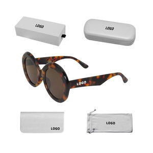 Wholesale New Trend Ladies OEM ODM Custom Logo Retro <b>Large</b> Round <b>Sunglasses</b> - Product Image 6