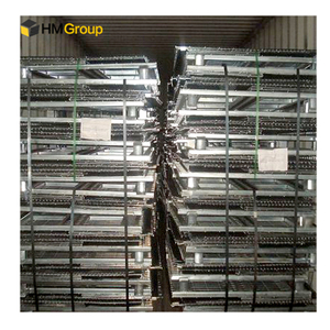 Lưu trữ nhiệm vụ nặng nề Stackable lưới thiết kế ráp dây <span class=keywords><strong>container</strong></span> với nắp - Product Image 4