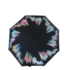 매직 워터 우산 색상 변경 우산 양귀비 사용자 정의 3 접는 우산