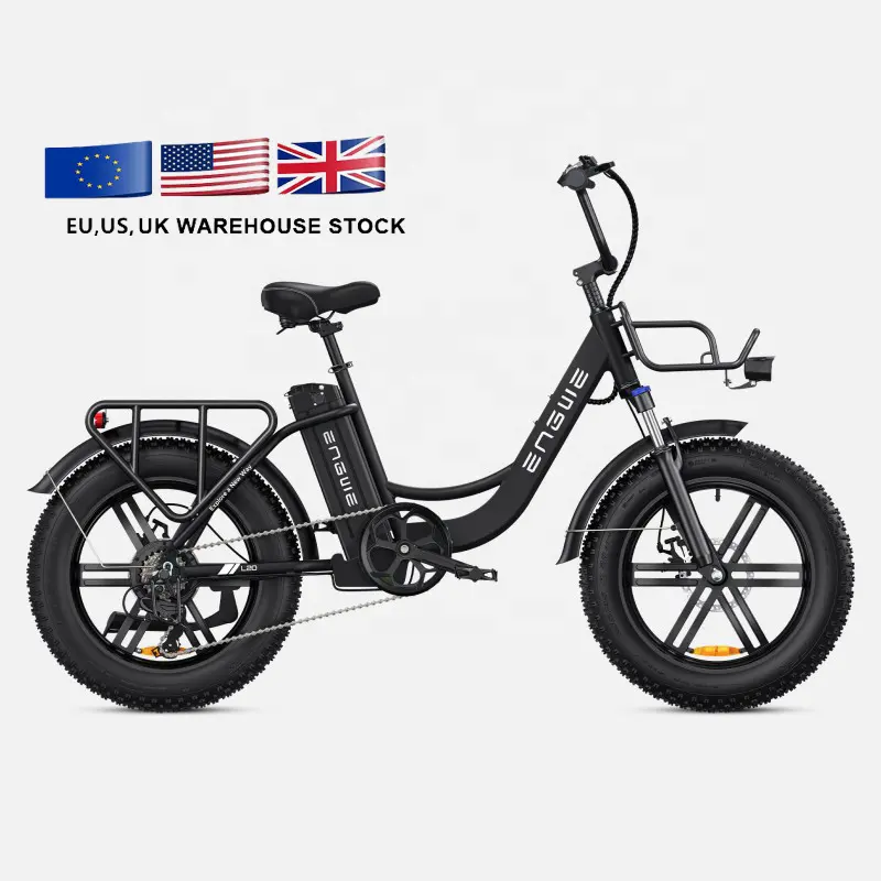 Eu Stock 250w New Model Cycle Pedal Assist Ebike 20inch Fat Tire Woman Electric Bike Engwe L20