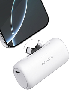 พาวเวอร์แบงค์แบบแคปซูล 5000mAh สำหรับใช้ทุกวัน รองรับ <span class=keywords><strong>iPhone</strong></span> Android ชาร์จเร็ว 15W เครื่องชาร์จพกพาขนาดเล็ก ช่องเสียบ Type-C และ USB หลายอินเทอร์เฟซ - Product Image 1