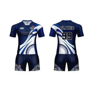 Chemise de rugby, maillot de mouchoir, à poche, en polyester, durable, imprimé personnalisé avec impression par sublimation, toutes les noirs