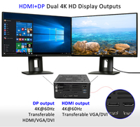 Mini Computadora NUC con el Nuevo Procesador Core I7 10870H/10850H/10750H, 4K, 8 Núcleos, Máximo 64GB de RAM DDR4, Tipo-C, VS Laptop Gaming, Mini PC con Windows 11