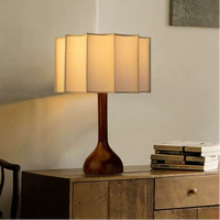 Lampe de table en bois massif de style rétro chinois, lampe sur pied, salon, chambre à coucher, chevet, séjour
