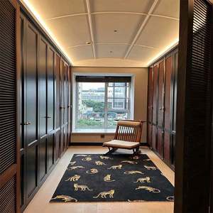 Meubles de vestiaire de style américain sur mesure, rangement de vêtements, armoire en bois avec porte coulissante - Product Image 3