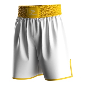 Pantalones Cortos de Boxeo Lisos con Cintura Elástica, Tela Ligera de Secado Rápido, Perfectos para Competencia de Artes Marciales - Product Image 3