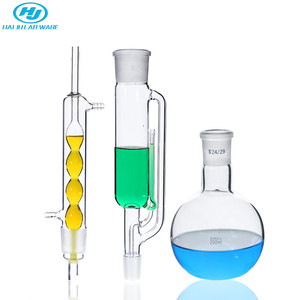 Alat Ekstraksi <span class=keywords><strong>Soxhlet</strong></span> HAIJU LAB Kaca Dinding Tebal 60~1000ml, Ekstraktor <span class=keywords><strong>Soxhlet</strong></span>/Ekstraktor Lemak Dengan Kondensor Allihn, Flask - Product Image 2