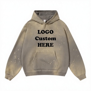 Sudaderas con Capucha de Alta Calidad para Hombre, 100% Algodón Tejido, Logotipo Personalizado, Sudaderas Holgadas con Capucha, Talla Única para Invierno, OEM/ODM - Product Image 2