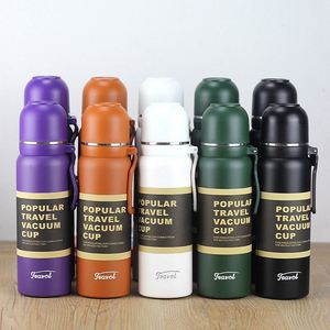 Vacuum Insulated Thermos for <b>Hot</b> and Cold <b>Drinks</b> 650ml Thermal Coffee <b>Flask</b> with Cup, Leakproof Stainless Steel Drinking Bottle - Product Image 1