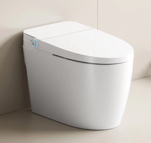 Inodoro Inteligente <span class=keywords><strong>MUBI</strong></span> Versión Simple con Sifón en <span class=keywords><strong>S</strong></span> Alargado, Inodoro Sanitario de Cerámica, WC Eléctrico Automático con Bidé Inteligente - Product Image 1