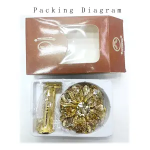 100mm Alloy Electroplated Diamond Inlaid High-end Curtain Hooks Suitable For European Modern Arab Muslim And Other Styles