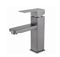Robinets de lavabo de salle de bains en laiton doré sans plomb Mélangeur de lavabo en PVD <span class=keywords><strong>Robinet</strong></span> d'eau anti-rayures Robinets de lavabo noirs - Product Image 6