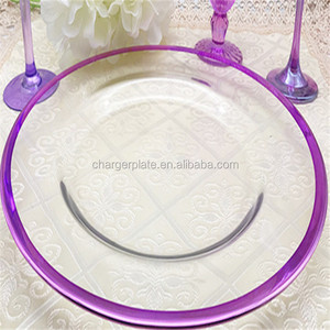 Assiettes de présentation en verre violettes de 1 cm avec bordure, commande en gros d'usine, à bas prix de Chine - Product Image 6