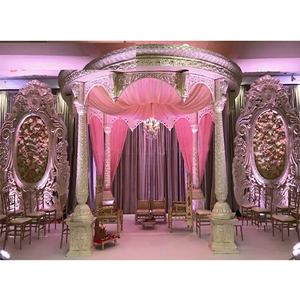 Magnifiques décorations de mandap de mariage, ensemble de mandap de mariage élégant, décorations exceptionnelles pour les mandaps de mariage hindoues, fabricant d'Australie - Product Image 1