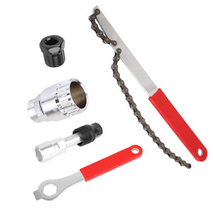 Kit d'outils de réparation de vélo Yueli, ensemble de 5 pièces, clé à volant, outil de démontage du boîtier de pédalier, multi-outil en métal pour l'entretien des vélos - Product Image 1