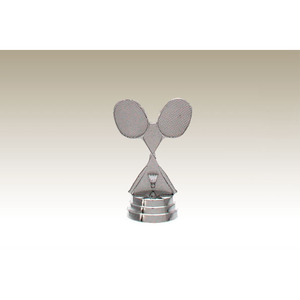 Figura di Badminton 7,9 cm (argento) - Product Image 1