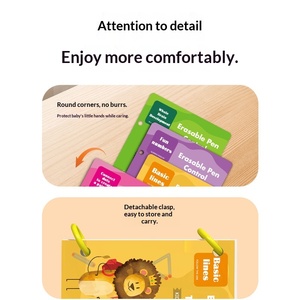 Tarjetas de entrenamiento de control del lápiz (de papel), herramienta de aprendizaje reutilizable y ecológica, con rutas de trazado guiadas para niños de 3 a 7 años, para estudio en casa - Product Image 3