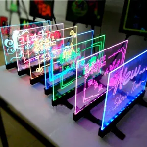 Erasable Advertising Board Neon Light for Bar Shop Hotel Led desktop Writing Board