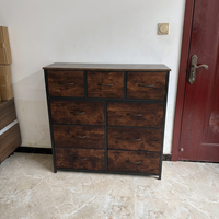 Commode de rangement moderne pour chambre et salon avec tiroirs en tissu pliables, cadre en acier, organisateur de vêtements haut écologique