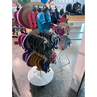 Étagère d'exposition pour chaussures en métal, présentoir pour tongs, présentoir pour chaussures suspendues pour magasin