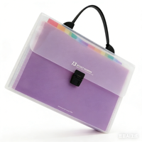 Porte-documents A4 de grande capacité, nouveauté scolaire, poche arc-en-ciel en PP avec poignée