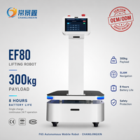Robot de manutention et de levage Changjingxin 300KG pour transport de matériel hospitalier EF80 SLAM, fonctionnement silencieux 5cm, certifié CE, 6-8H, 360°