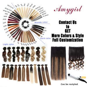 Extensions de cheveux à clips de qualité salon, cheveux Remy blonds, 7 pièces, cheveux vierges à cuticules intactes, extensions de cheveux à clips, cheveux humains véritables - Product Image 5