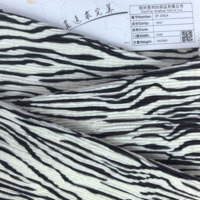 Tissu tricoté à haute élasticité à rayures zébrées, 100% polyester, 350 GSM, pour jupes féminines, dernier design, fabriqué en Chine, textile personnalisé