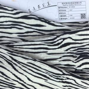 Tessuto Elastico a Righe Zebrate 100% Fibra di Poliestere 350GSM per Gonne da Donna, Ultimo Design Prodotto in Cina, Tessile Personalizzato - Product Image 3
