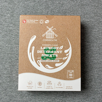 COMMIGLOW Feuilles de détergent à lessive jetables écologiques d'excellente qualité avec élimination des parfums et des taches pour le lavage des vêtements