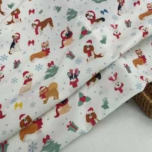 CHINO POPULAR CUSTOM POLIÉSTER TEJIDO Navidad IMPRESIÓN DIGITAL CEY TELA DE SATÉN ELÁSTICA PARA PIJAMAS DE MUJER - Product Image 5