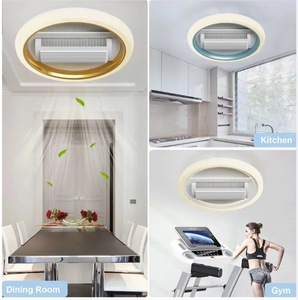 Ventilador de techo de diseño moderno de lujo para decorar la habitación o el hotel, lámpara de ventilador de techo LED inteligente empotrada con control remoto - Product Image 4