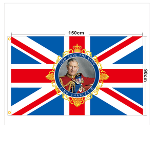Whosale 90cm * 150cm personalizado nacional Inglaterra rey bandera británica <span class=keywords><strong>Charles</strong></span> bandera con entrega rápida - Product Image 2