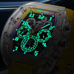 Men Fashion <b>Mechanical</b> Wrist <b>Watch</b> Luxury Casual Diamond Inlaid Men Wrist <b>Watch</b> - Product Image 2