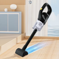 Aspirateur à main léger rechargeable Macway MW S0043, charge sans fil, 3000 Airwatts, ABS noir, portable pour canapé