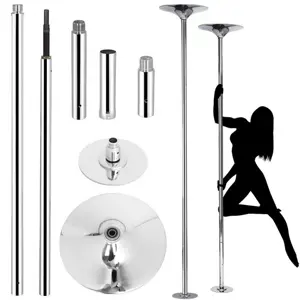 Portable Stainless Steel Pole For Pole Dance Fitness Static Stripper Adjustable For Body Exercise