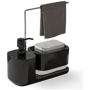 Distributeur de savon en plastique transparent à double compartiment durable, design moderne, utilisation durable pour hôpitaux, écoles, foyers, hôtels, cuisine - Product Image 1