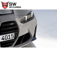 Pour BMW G80 M3 G82 M4 2021+ – Nouvelle garniture de prise d'air avant en fibre de carbone sèche de haute qualité, style MP