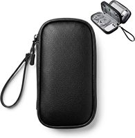 Étui de transport pour accessoires électroniques, portable, étanche, double couche, chargeur, téléphone, écouteurs, noir