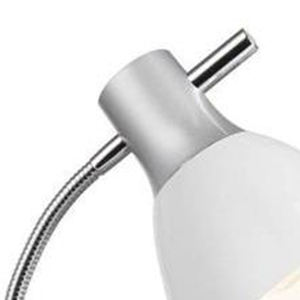 Lámpara de Mesa Moderna para Interiores Brilliant Jan 92762/05, Ahorro de Energía, E27 40W, Pantalla de Metal y Vidrio Blanco (940910164905) - Product Image 5