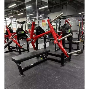 เครื่องบริหารกล้ามเนื้อหน้าอกแบบวางแผ่นน้ำหนัก SK High-End Commercial Flat Bench Chest Press Machine 3 แผ่น สำหรับการฝึกความแข็งแรงของร่างกายส่วนบน - Product Image 4