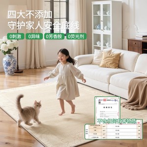 Lizhen Machine Washable Carpet Rectangle Modern French Cream Living Room <b>Sofa</b> <b>Floor</b> Mat Double Layer Removable Waterproof - Product Image 2