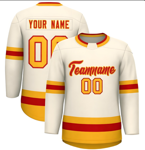 Maillot de hockey sur glace européen personnalisé 2026 en gros, 100 % polyester, avec impression par transfert thermique, uniforme de hockey - Product Image 5