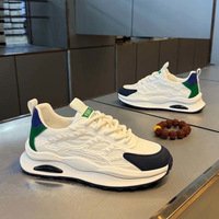 Chaussures de course respirantes en maille à lacets pour hommes, semelle extérieure souple en PVC, style étudiant, maille fine, polyvalentes, petites blanches
